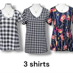 LuLaRoe | SHORT SLEEVE TUNIC TOP - BUNDLE OF 3